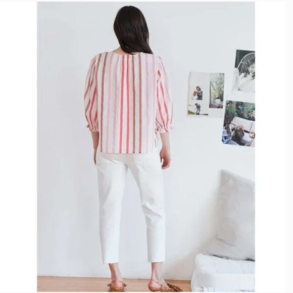 Velvet by Graham & Spencer Anthropologie Whitley Ombre Striped Blouse XS JB - Picture 2 of 6